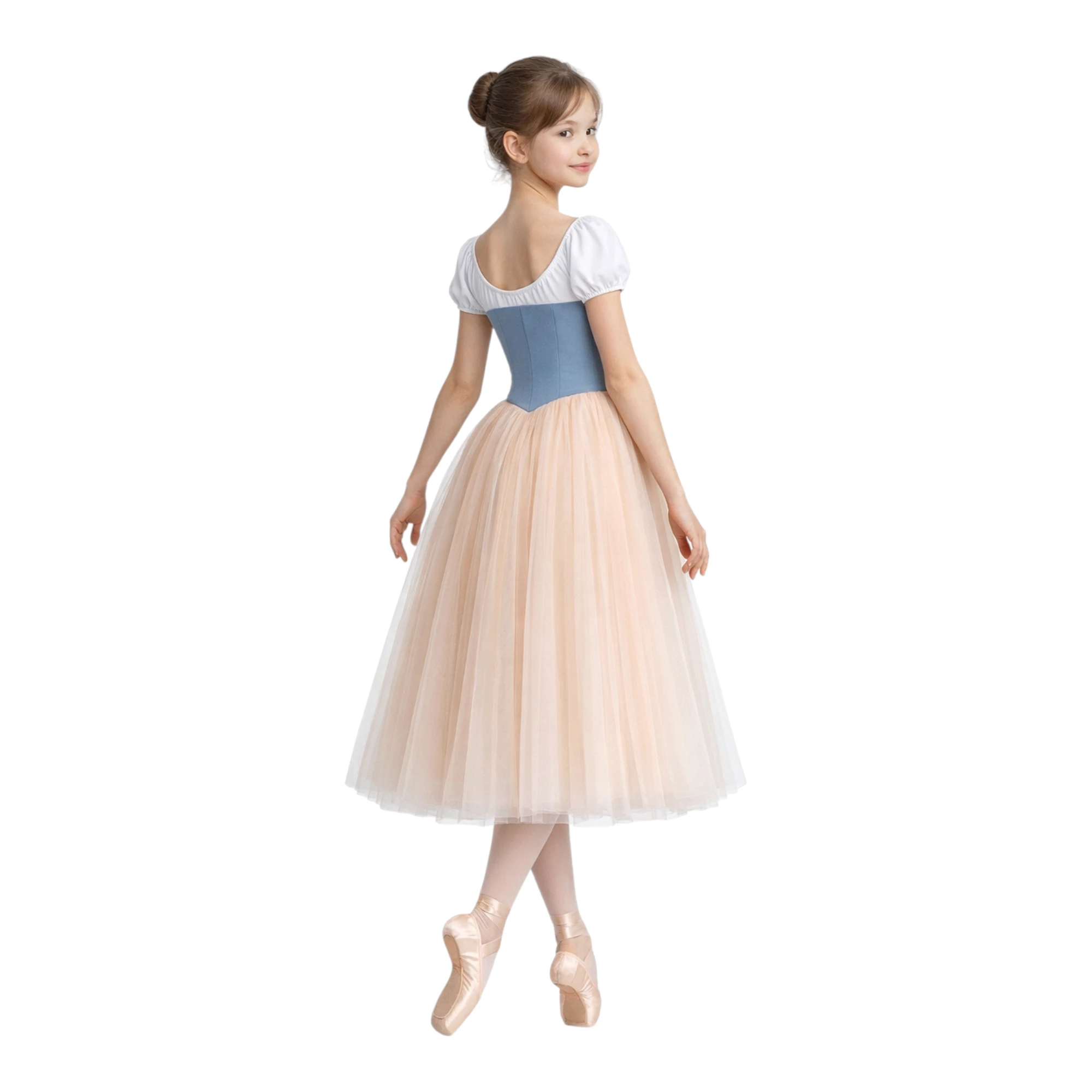 Tutù Degas con corpino bicolore e gonna in tulle – vista posteriore
