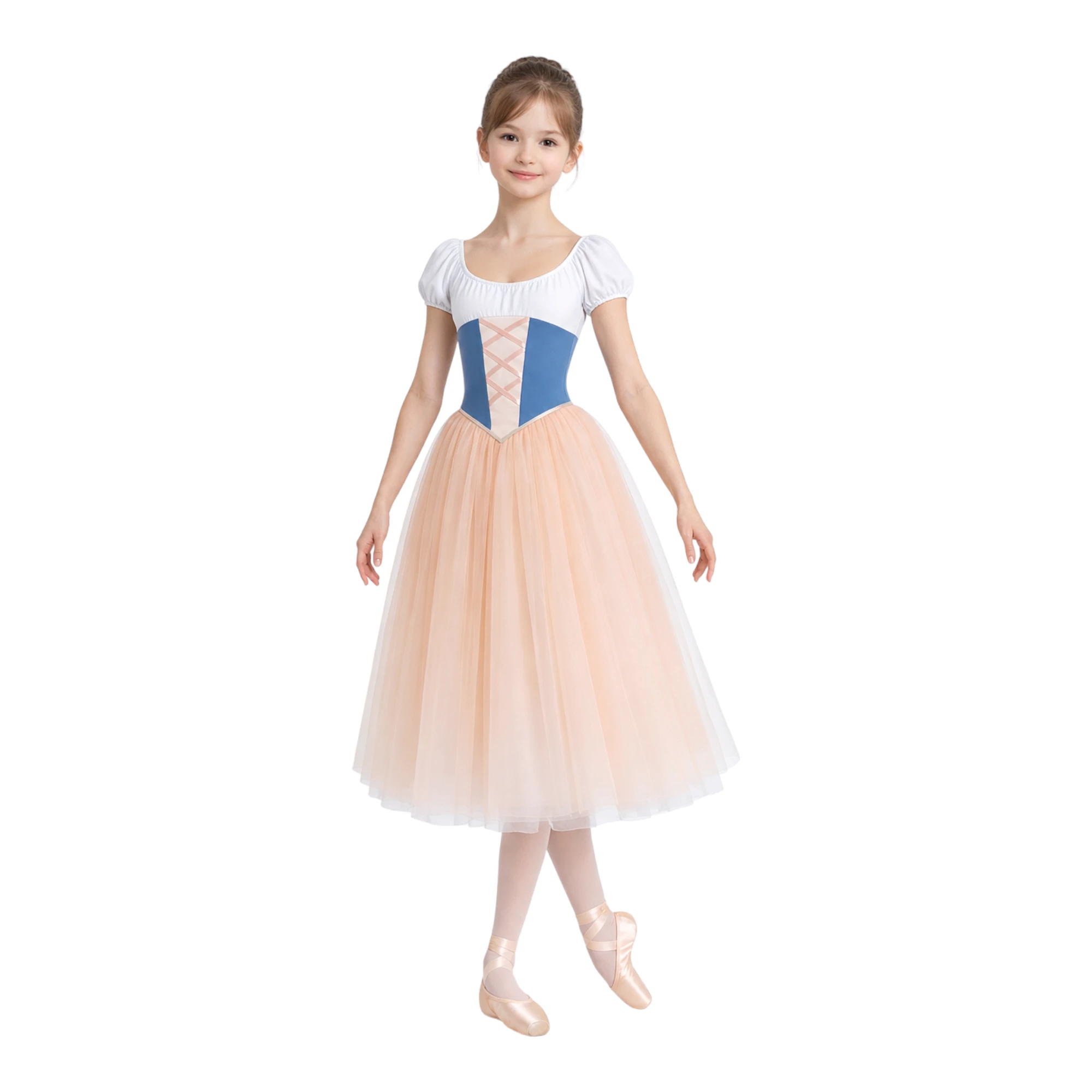 Tutù Degas con corpino bicolore e gonna in tulle – vista frontale