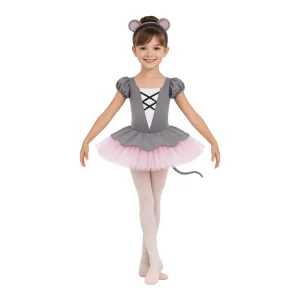 Costume danza a tema topolina con orecchie decorative – TMT003 – vista frontale