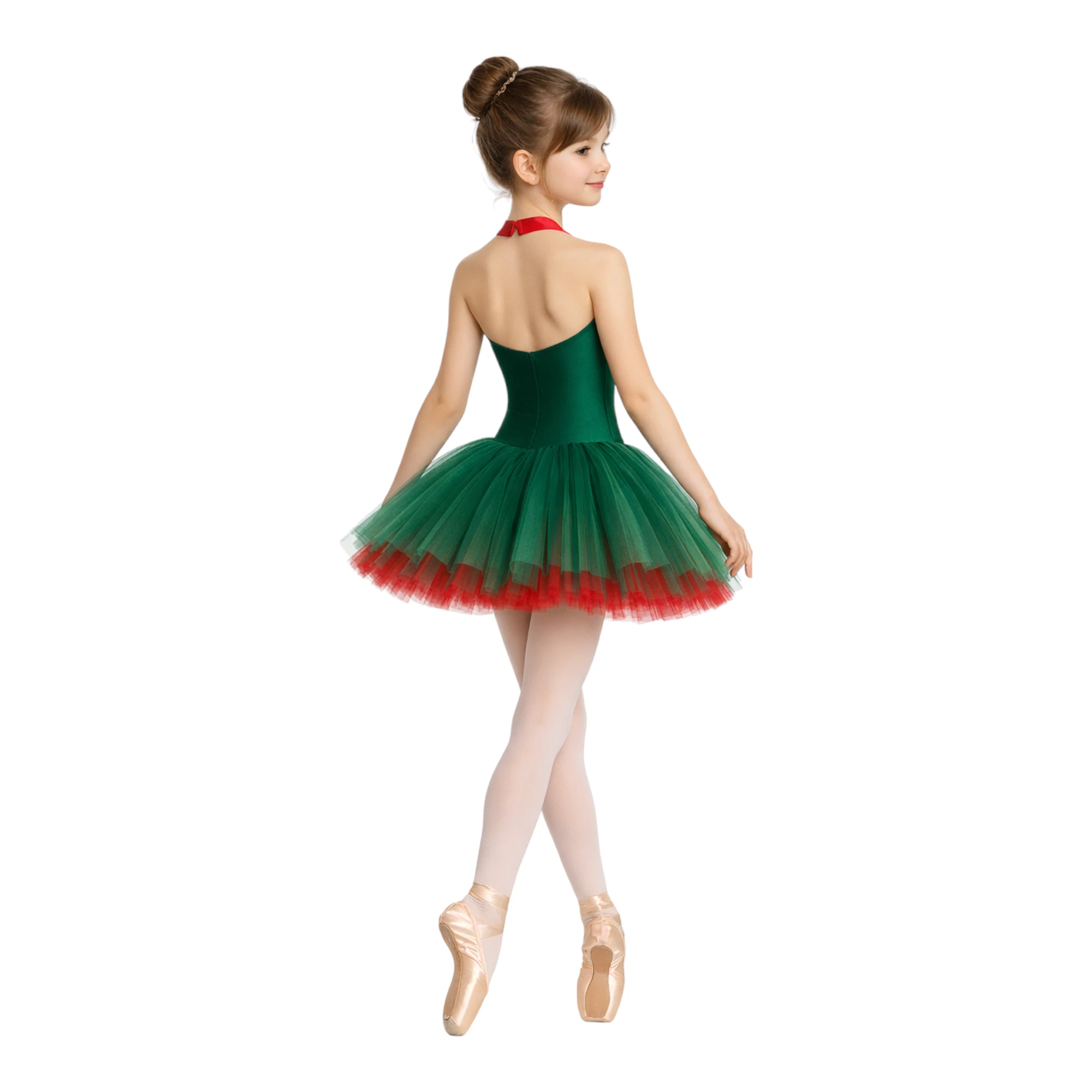 Tutù per danza a tema Polichinelle con gonna in tulle – TMT008 – vista posteriore