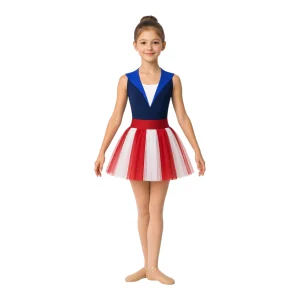 Costume danza a tema soldatina con gonna a pannelli – TMT009 – vista frontale