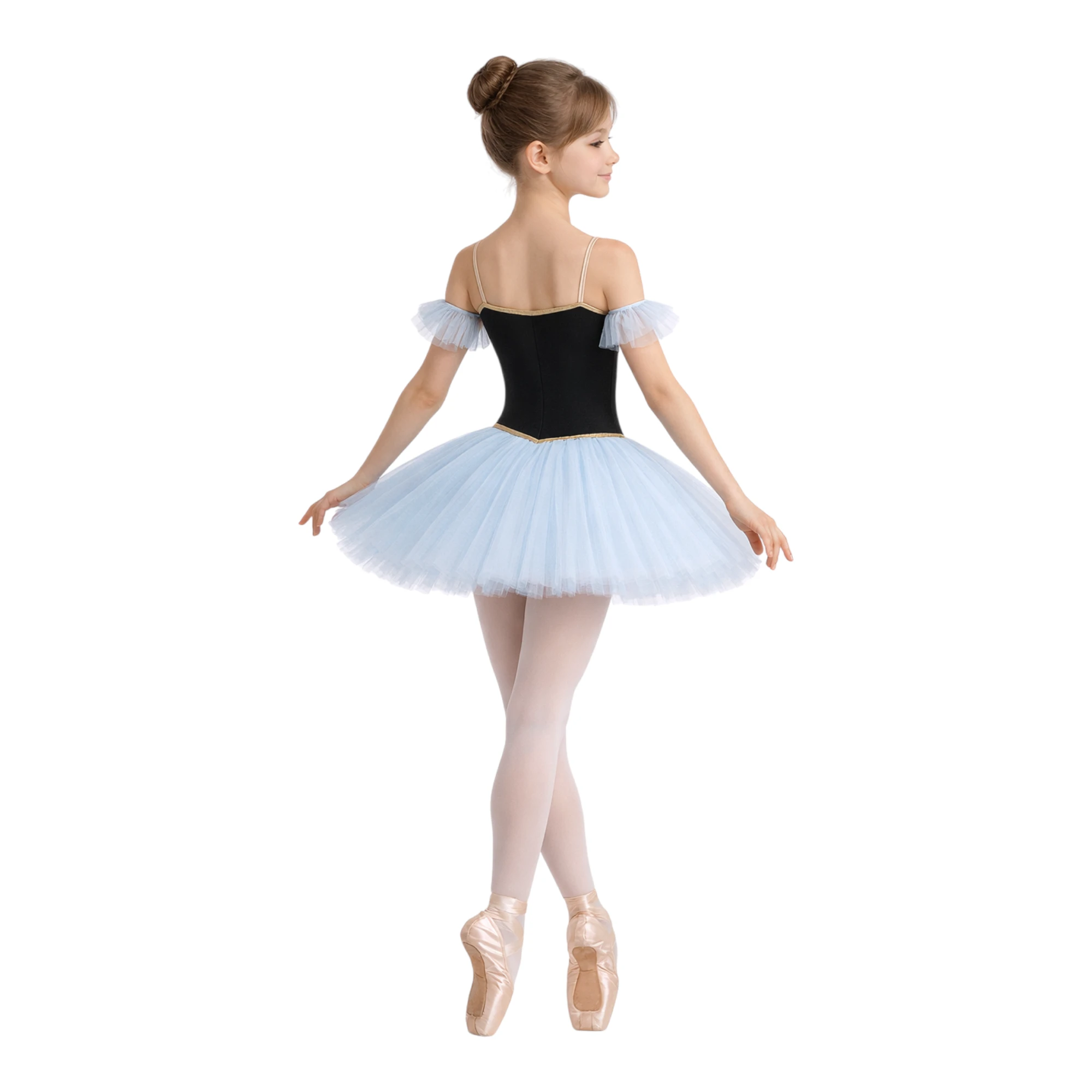 Tutù danza a tema Colombina con corpino decorato – TMT011 – vista posteriore