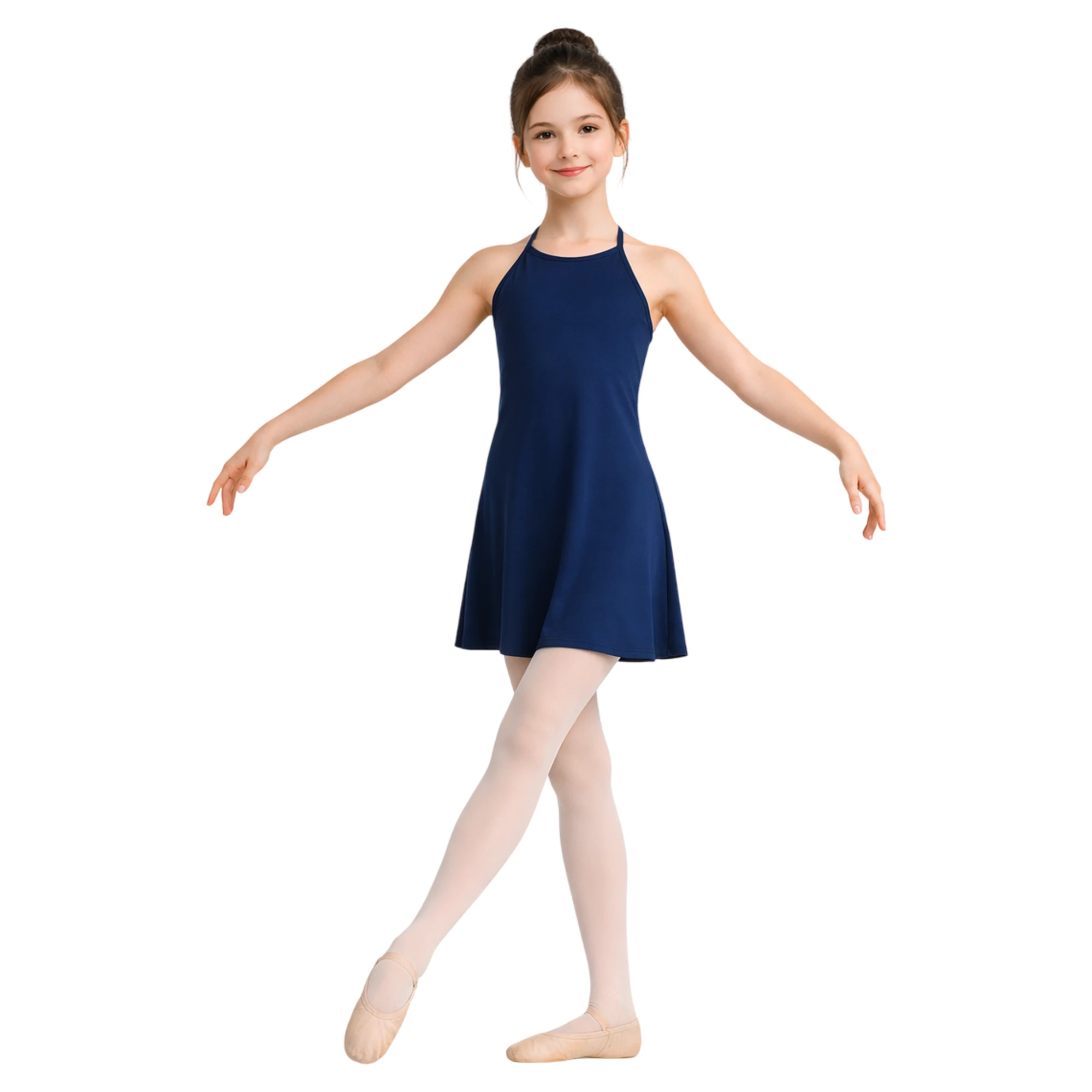 Abito Smanicato a Mezza Coscia | W4 W4 – Blue Scuro-Lycra