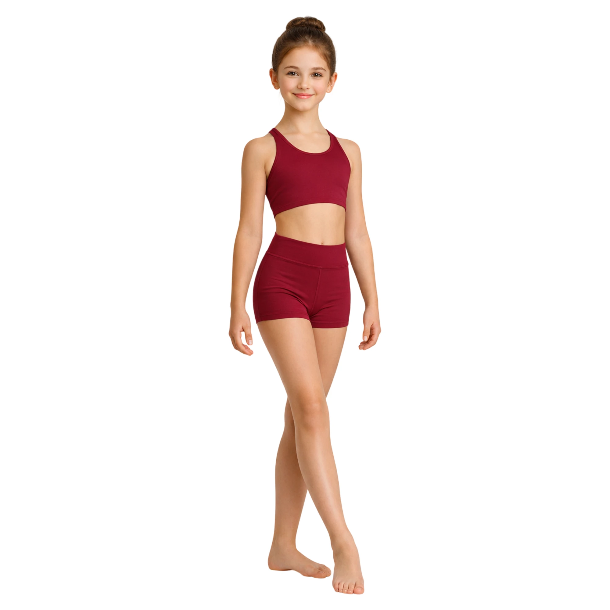 Short da Danza a Vita Alta – Amarena-Lycra – vista frontale