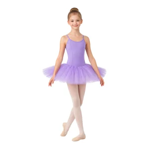 Tutù danza classica con bretelle sottili e sei veli di tulle rigido – TB6B – vista frontale
