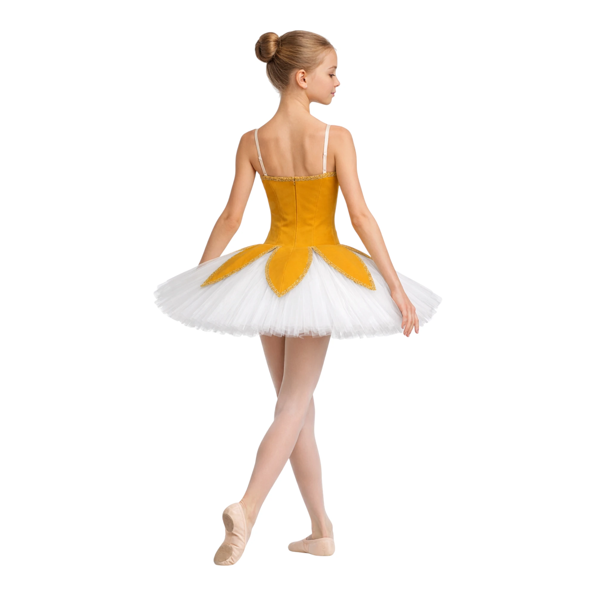 Tutù danza classica con corpetto decorato e gonna strutturata – TU4038 – vista posteriore