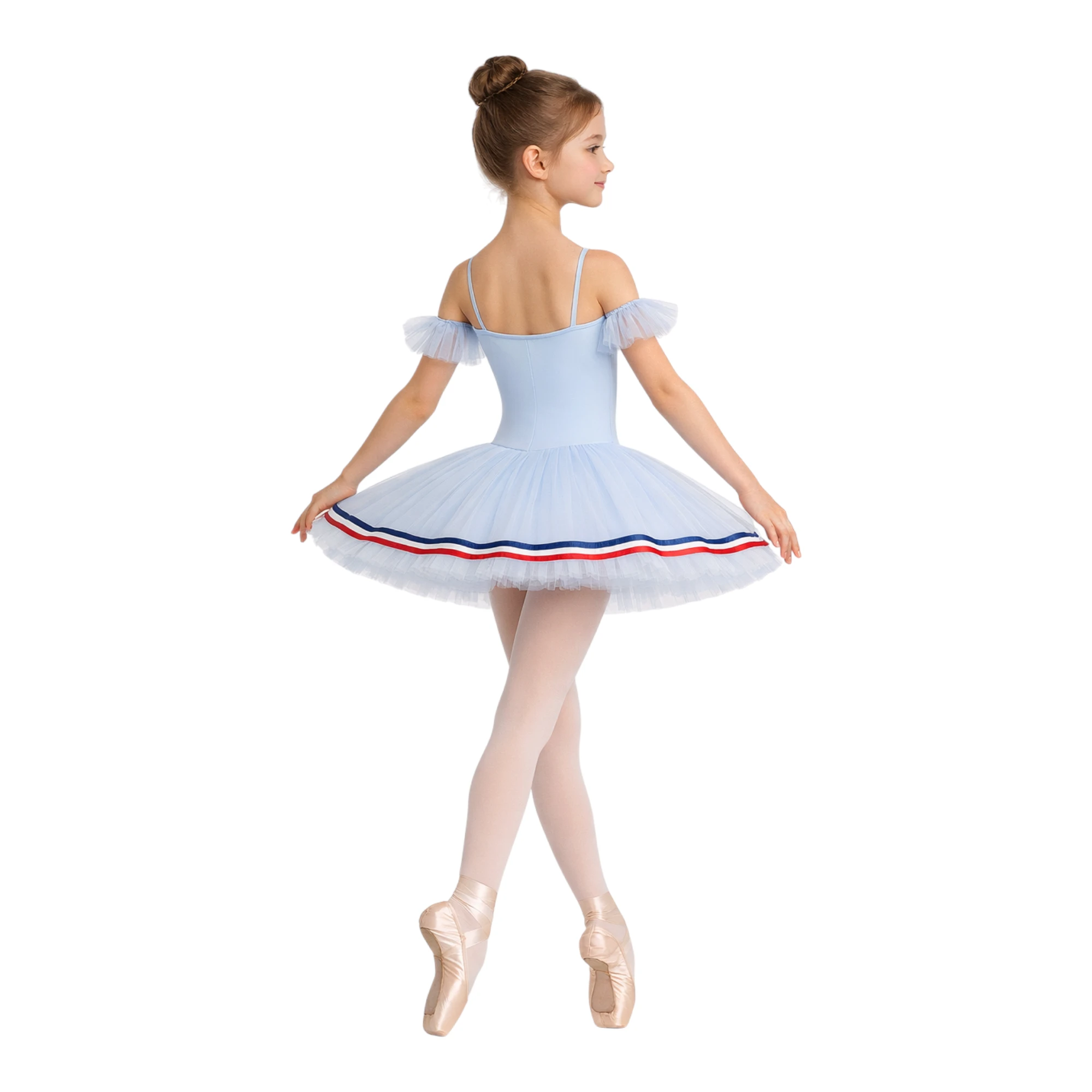 Tutù di danza classica con volant in chiffon e doppia bordatura – TU4044 – vista posteriore
