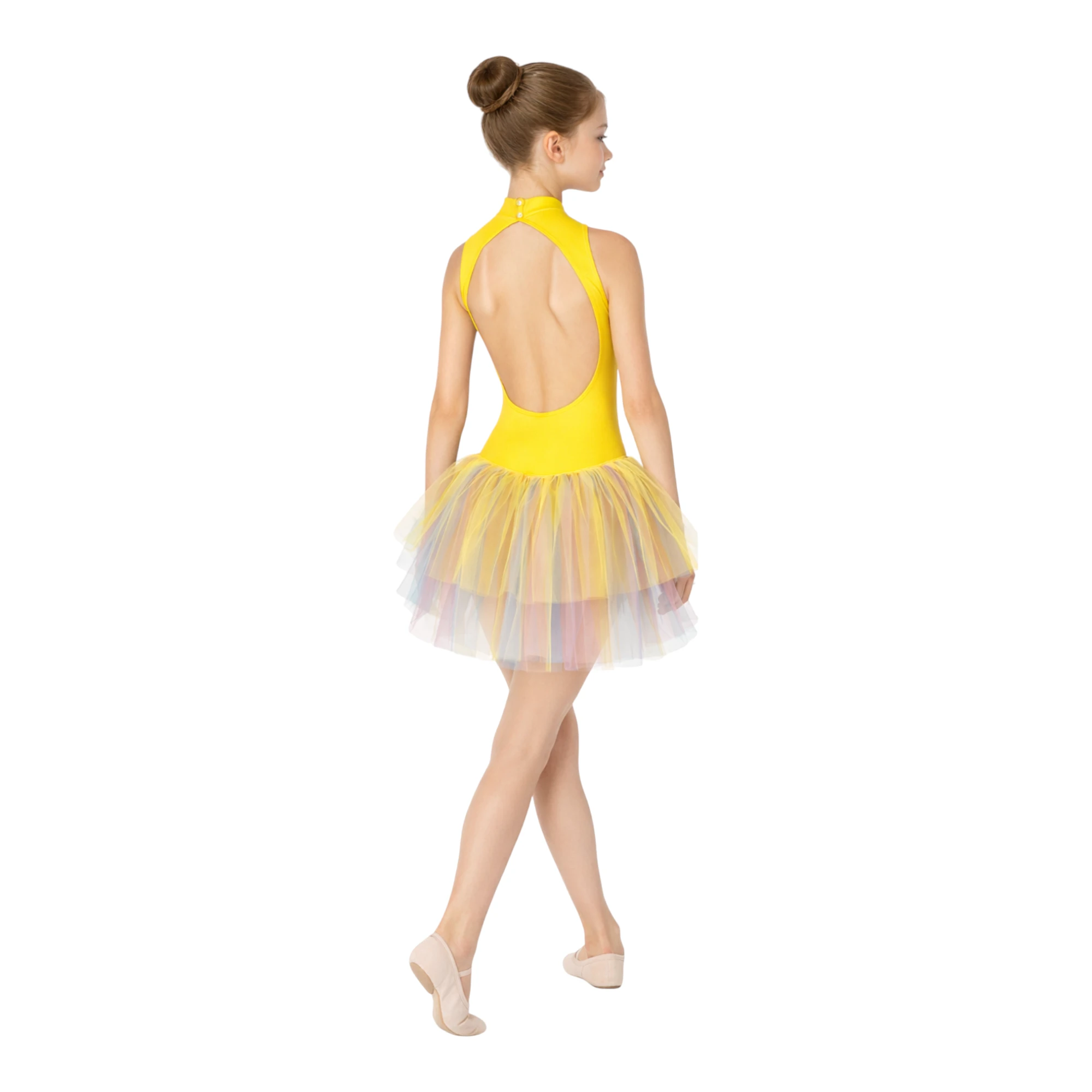 Tutù di danza con corpetto incrociato e gonna corta in tulle – TU4003 – vista posteriore