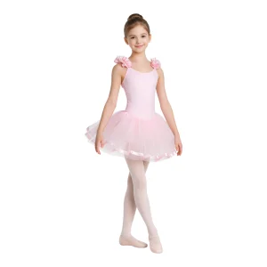 Tutù di danza con rouche in chiffon e nastro in raso – C2645M – vista frontale
