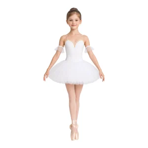 Tutù di danza con volant in chiffon e gonna a sette veli – TU4043 – vista frontale