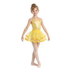 Tutù per danza con corpetto a cuore e gonna corta in tulle – TU4000 – vista frontale