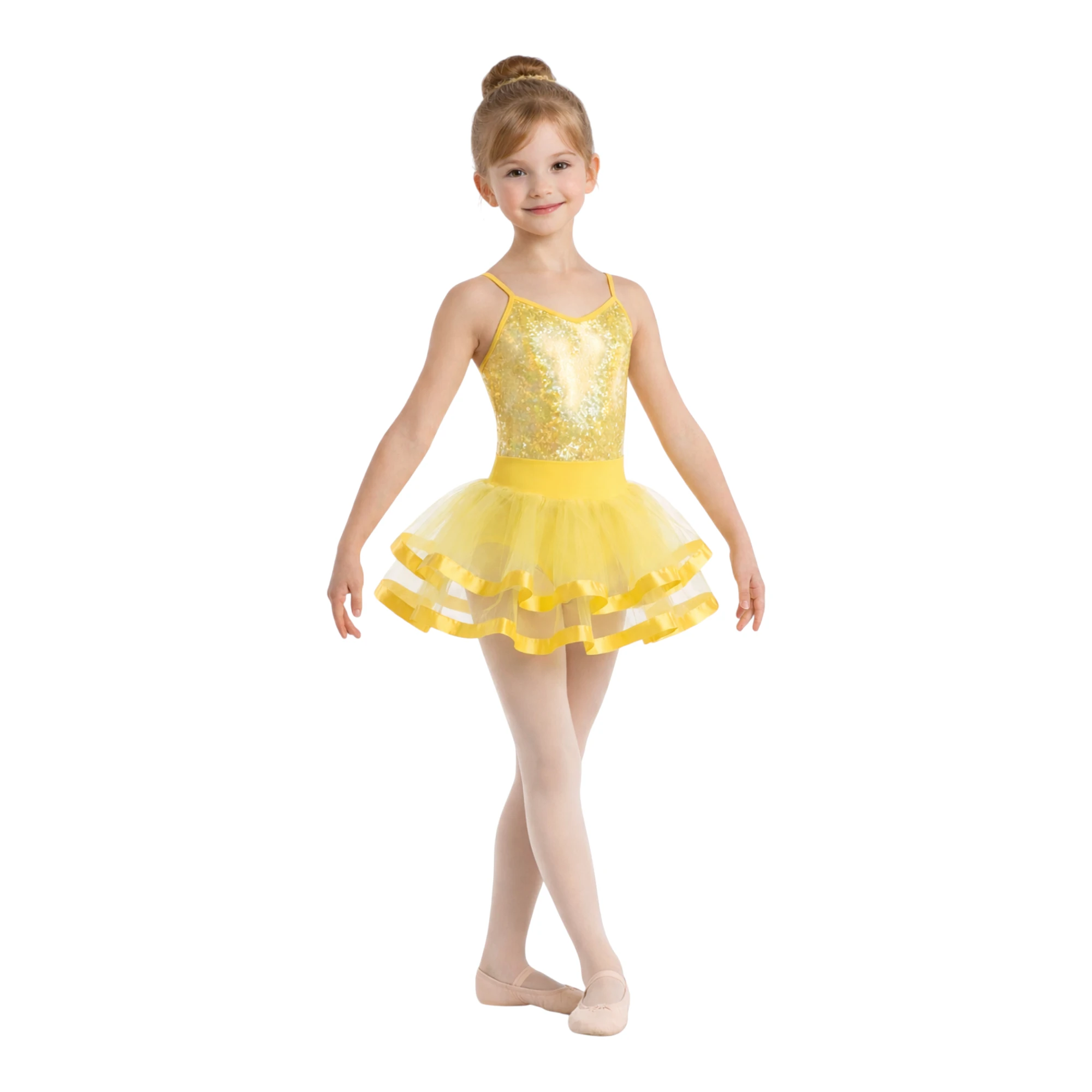 Tutù per danza con corpetto a cuore e gonna corta in tulle – TU4000 – vista frontale