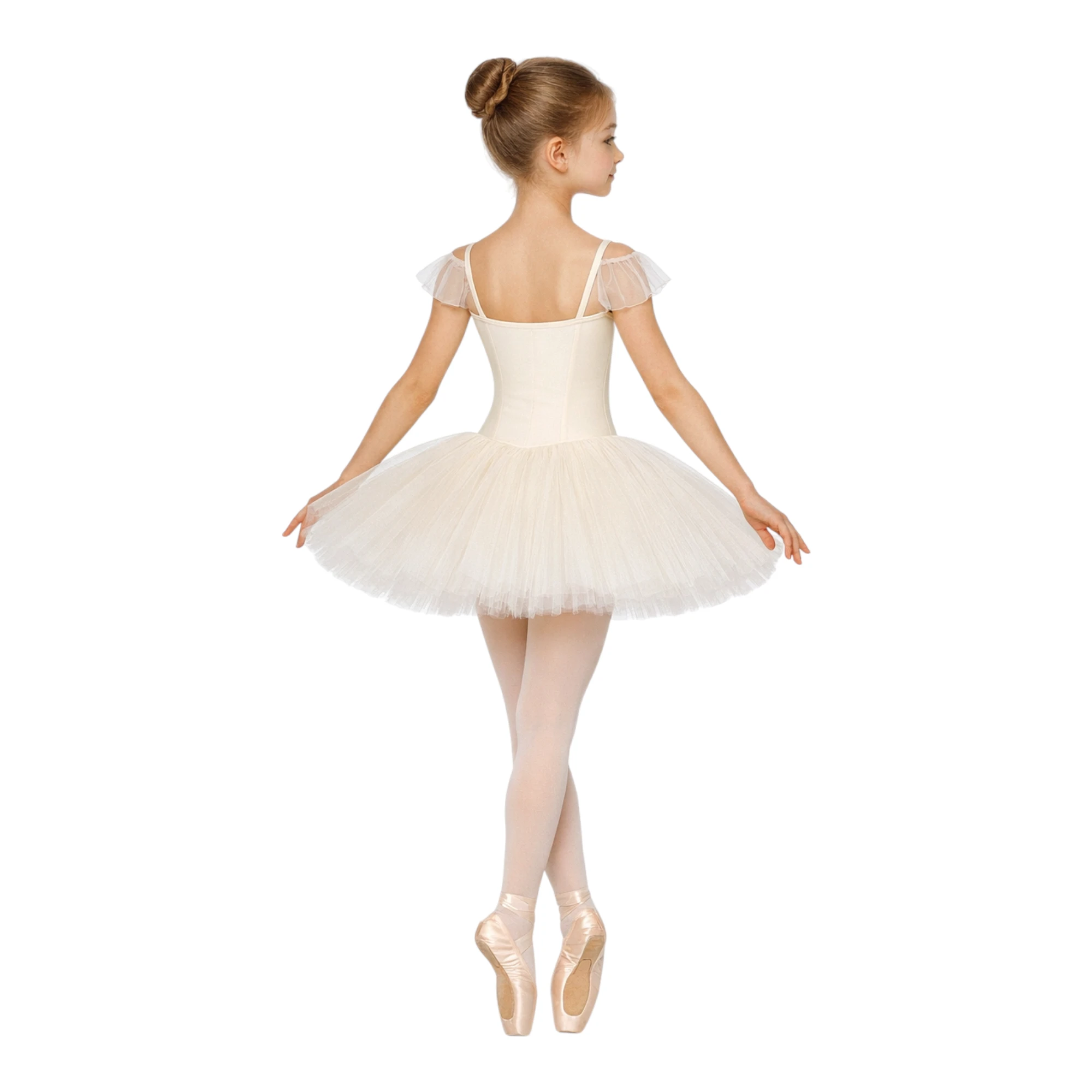 Tutù per danza con corpetto allacciato e spalline in chiffon – TU4047 – vista posteriore