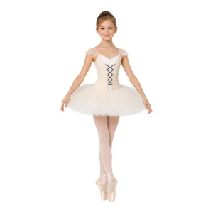 Tutù per danza con corpetto allacciato e spalline in chiffon – TU4047 – vista frontale