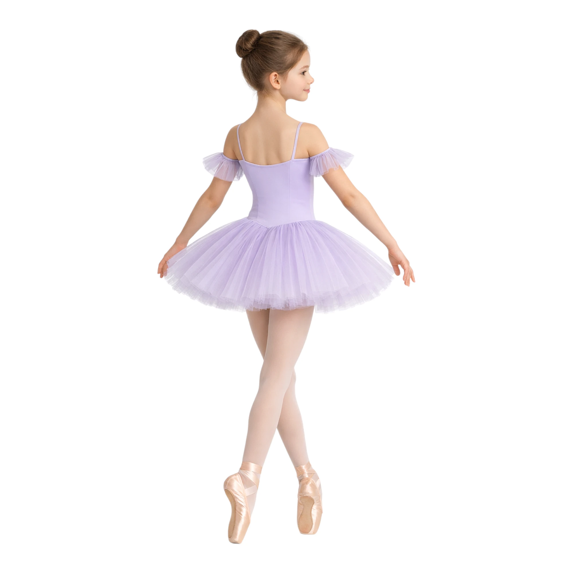 Tutù per danza con volant in chiffon e gonna a sei veli – TU4046 – vista posteriore