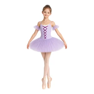 Tutù per danza con volant in chiffon e gonna a sei veli – TU4046 – vista frontale