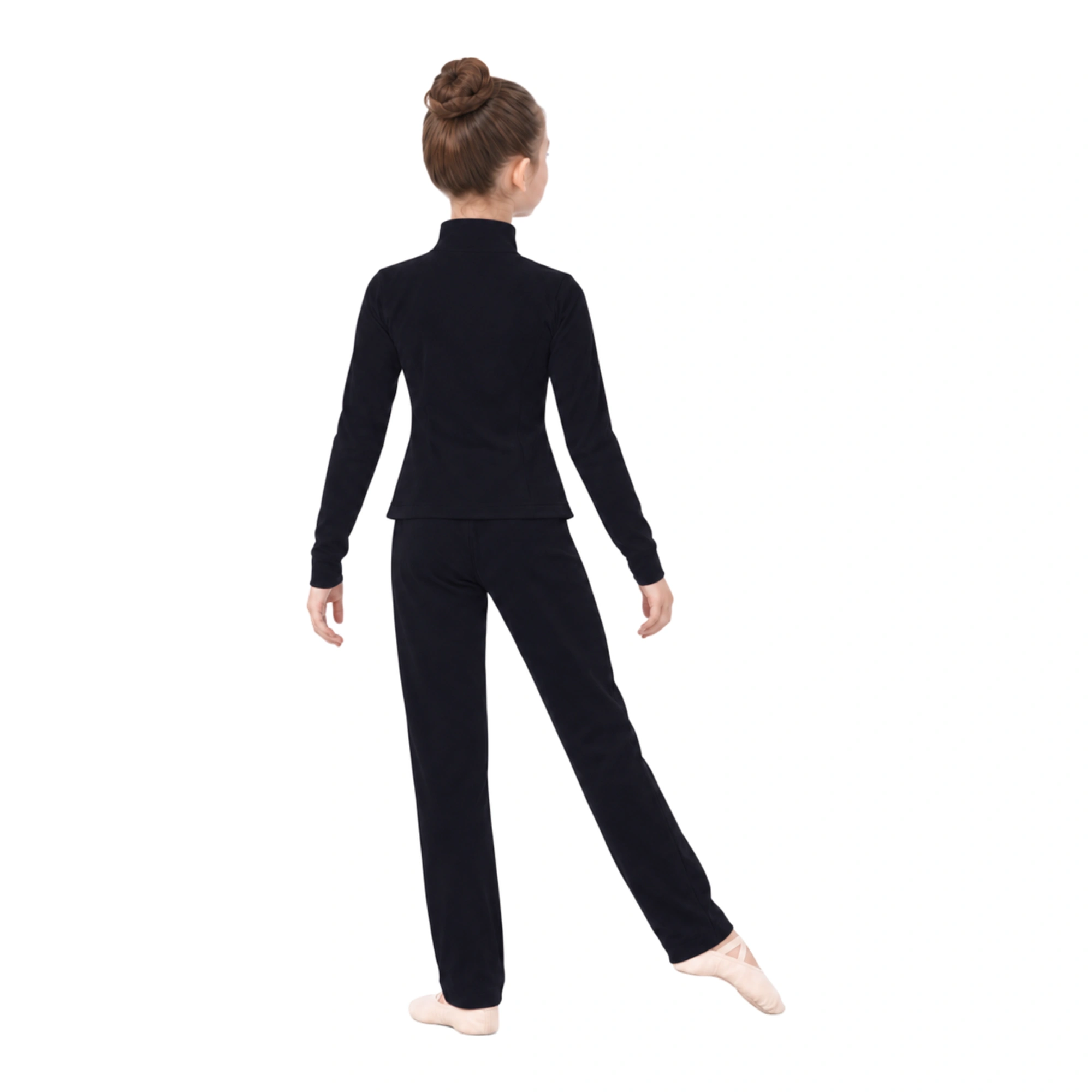 TRX42P pantalone di rappresentanza nero in cotone garzato - vista posteriore