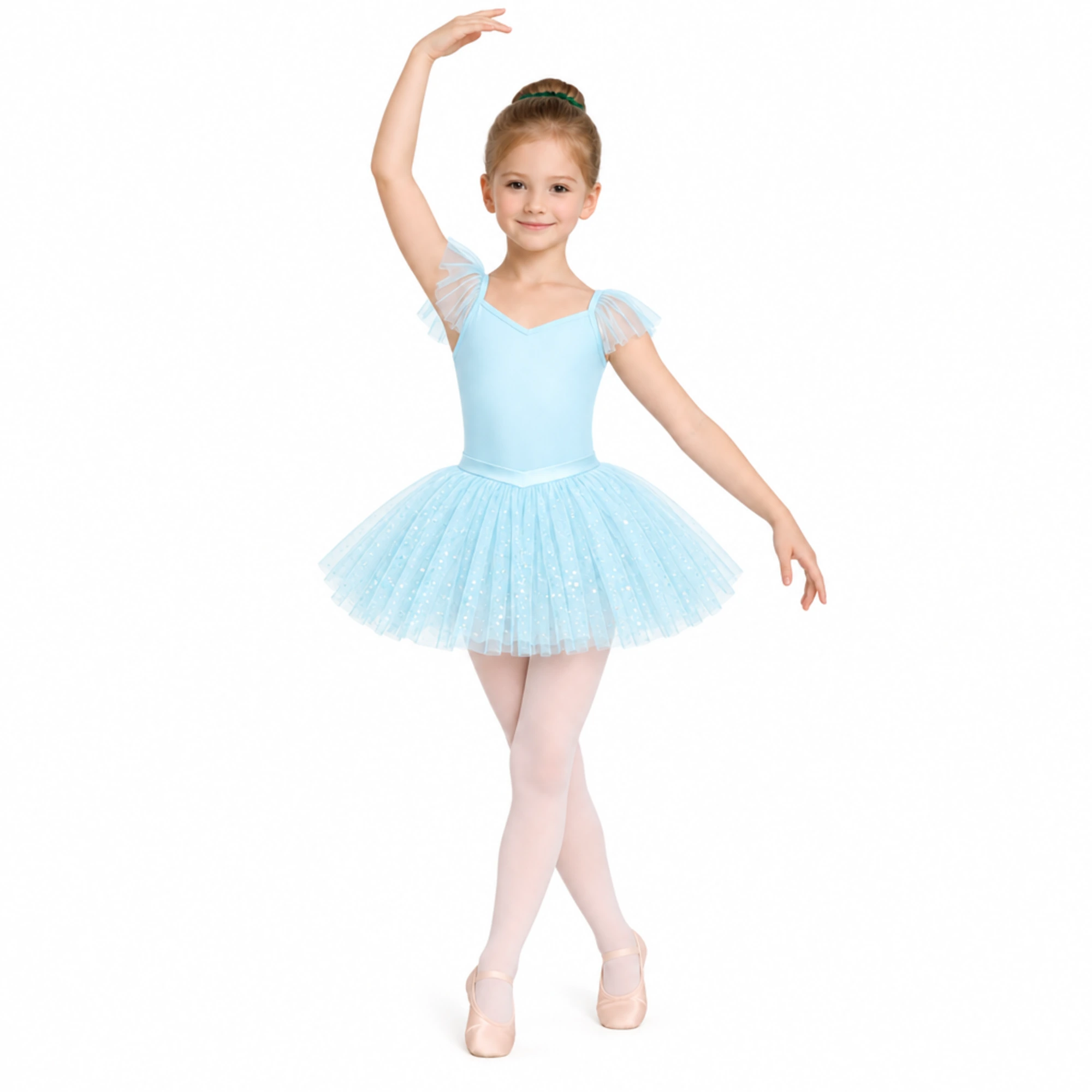 Tutù gemma TU4006 in colore Celeste-Lycra – vista frontale