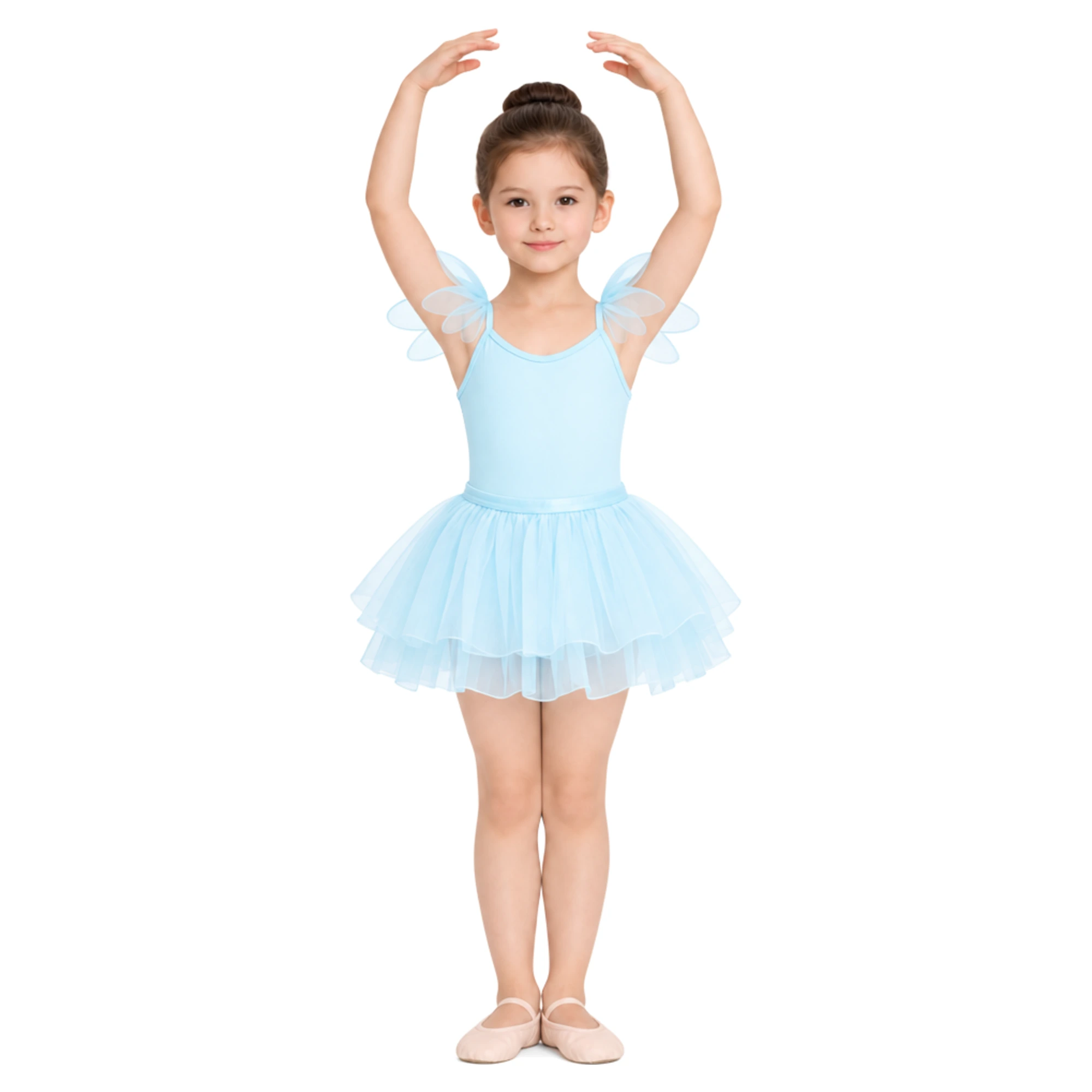 Tutù da danza Libellula TU4023 in Celeste-Lycra, vista frontale
